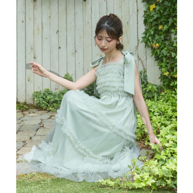 フリルチュールロングワンピース | MAJESTIC LEGON  | 詳細画像35 