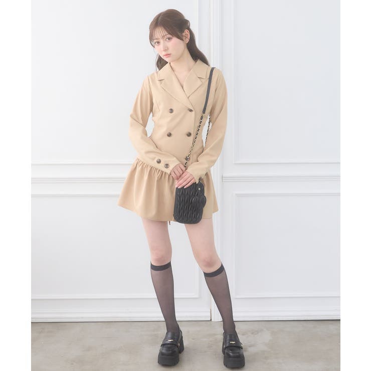 レースアップジャケットミニワンピ | MAJESTIC LEGON  | 詳細画像3 