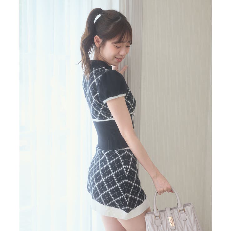 配色チェックニットミニスカパン | MAJESTIC LEGON  | 詳細画像17 