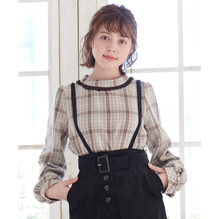 フェミニンチェックブラウス[品番：CTYW0000391]｜MAJESTIC LEGON