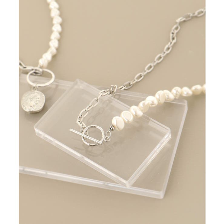 柄Ｂ | パール×チェーンネックレス | MAJESTIC LEGON 