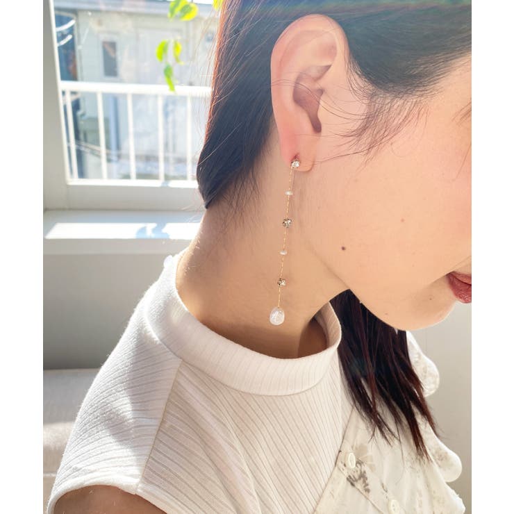 繊細ビジューピアス | MAJESTIC LEGON  | 詳細画像4 