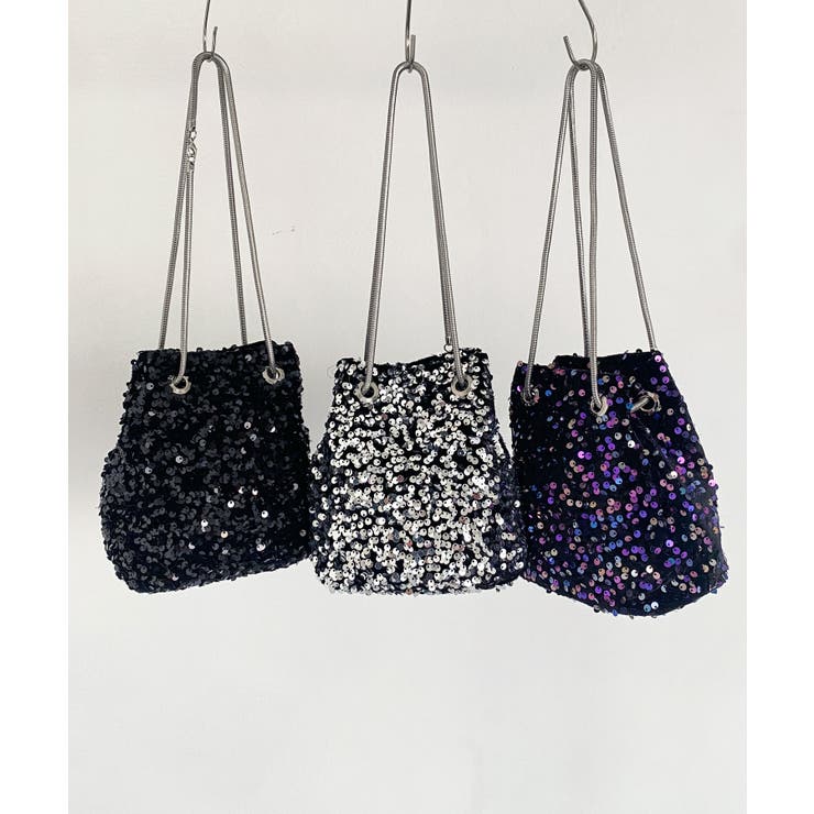 ブラック柄 | スパンコール2wayバッグ | MAJESTIC LEGON 