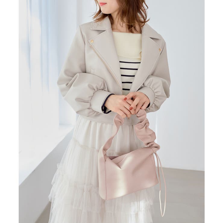 ピンク | ギャザーハンドルスクエアバッグ | MAJESTIC LEGON 