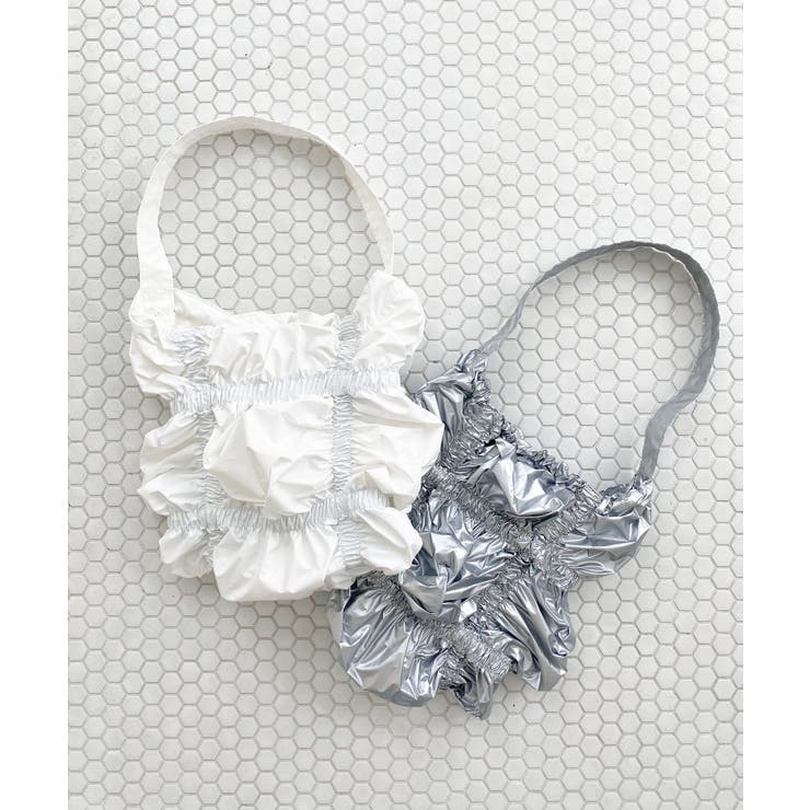 ホワイト | ギャザーショルダーバッグ | MAJESTIC LEGON 