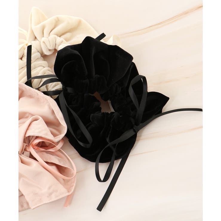 ブラック | リボンモチーフシュシュ | MAJESTIC LEGON 