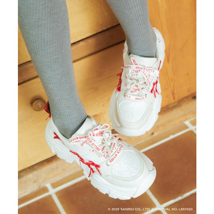 ハローキティ デコリボンスニーカー[品番：CTYW0004634]｜MAJESTIC
