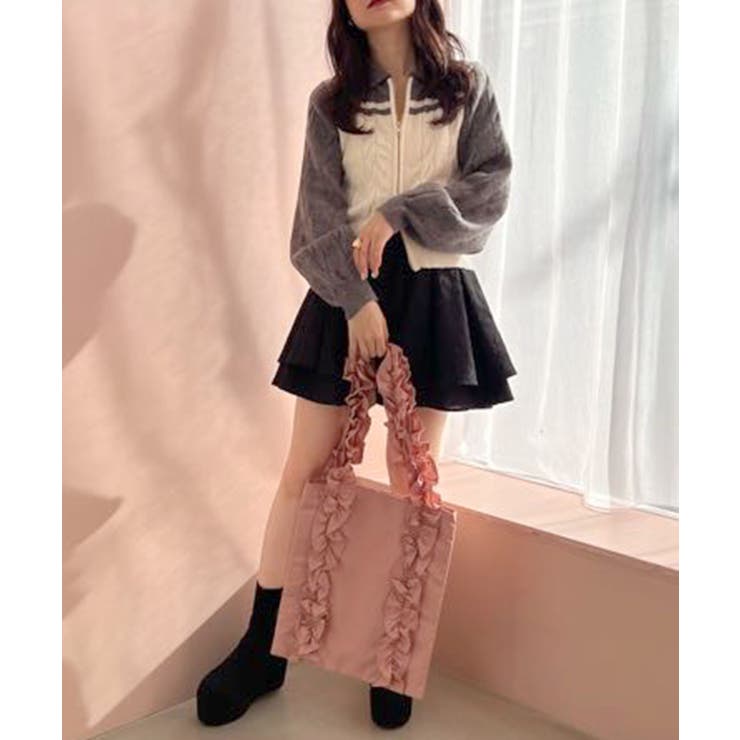 ピンク | ボリュームフリルハンドルトート | MAJESTIC LEGON 