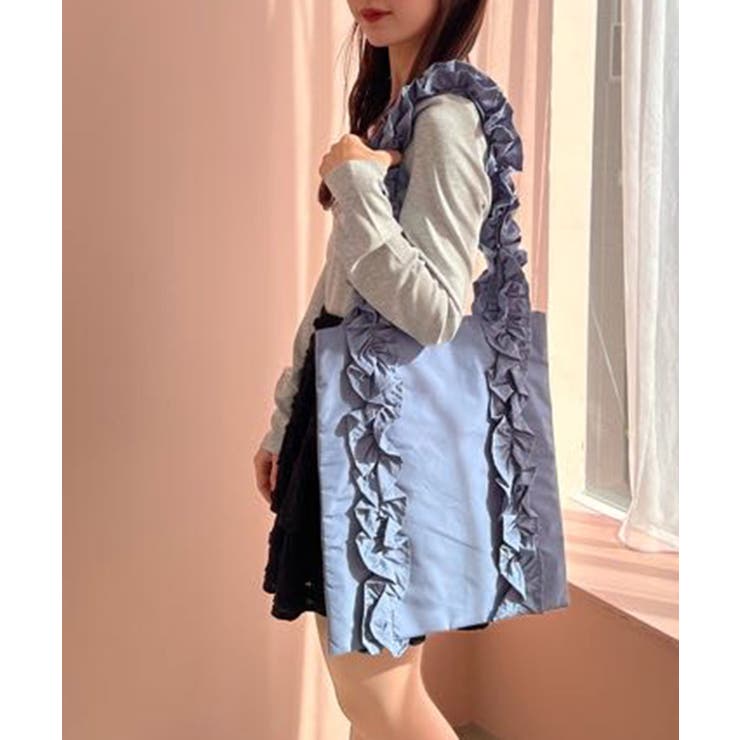 ブルー | ボリュームフリルハンドルトート | MAJESTIC LEGON 