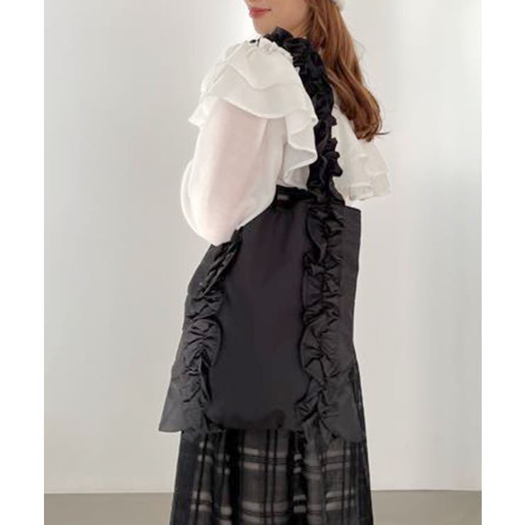 ブラック | ボリュームフリルハンドルトート | MAJESTIC LEGON 