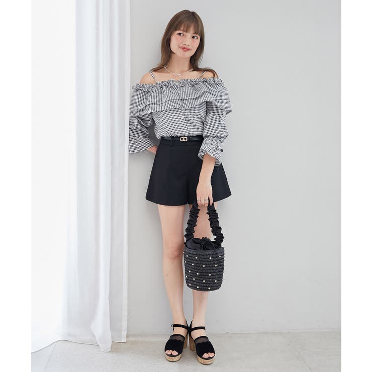 雑材スタッズフリルバッグ | MAJESTIC LEGON  | 詳細画像4 