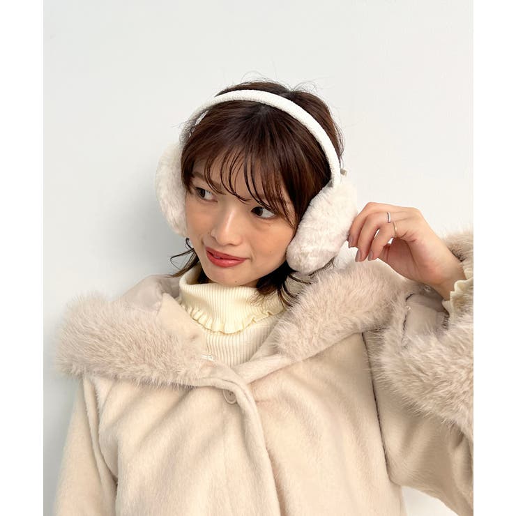 アイボリー | ツイードライクコンパクトイヤーマフ | MAJESTIC LEGON 