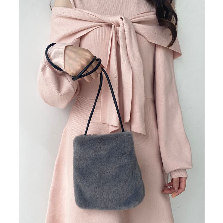 Ｃ／グレー | ファーポシェット | MAJESTIC LEGON 