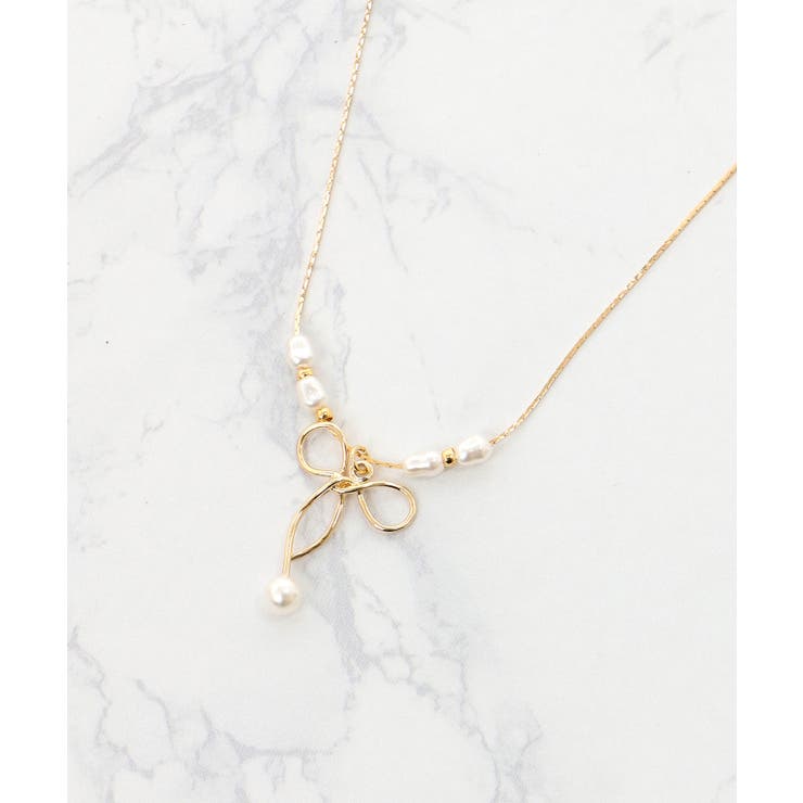 2連パール×リボンネックレス | MAJESTIC LEGON  | 詳細画像6 