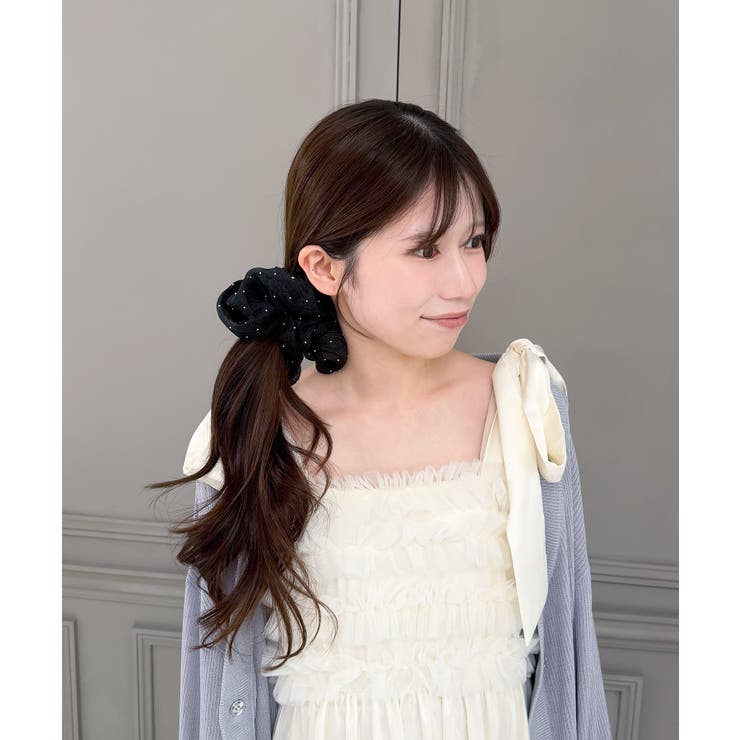 ブラック | キラキラブルーミングシュシュ | MAJESTIC LEGON 