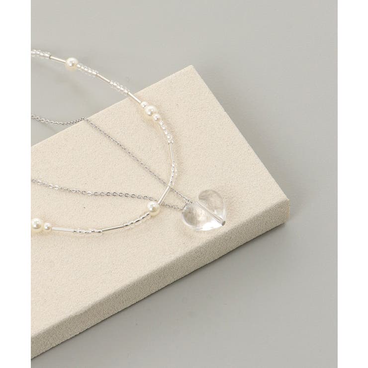 クリアハートモチーフネックレス | MAJESTIC LEGON  | 詳細画像3 