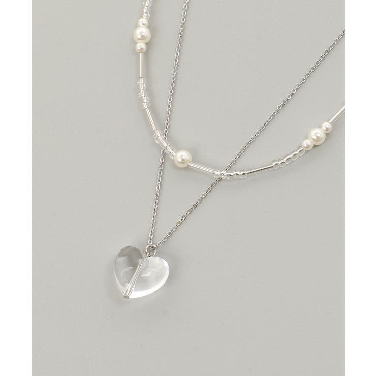 クリアハートモチーフネックレス | MAJESTIC LEGON  | 詳細画像7 