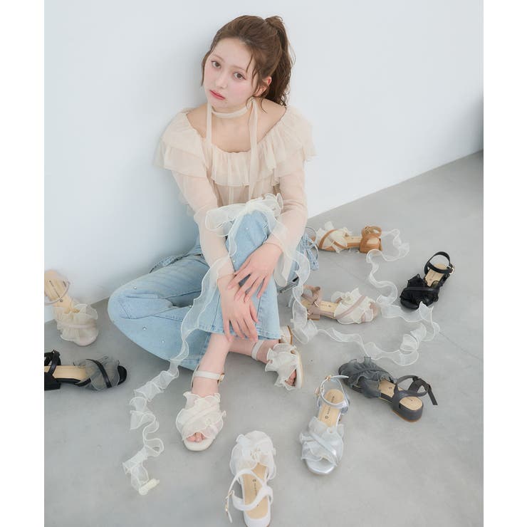 シアーフリルサンダル | MAJESTIC LEGON  | 詳細画像2 