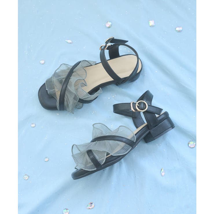 ブラック柄 | シアーフリルサンダル | MAJESTIC LEGON 