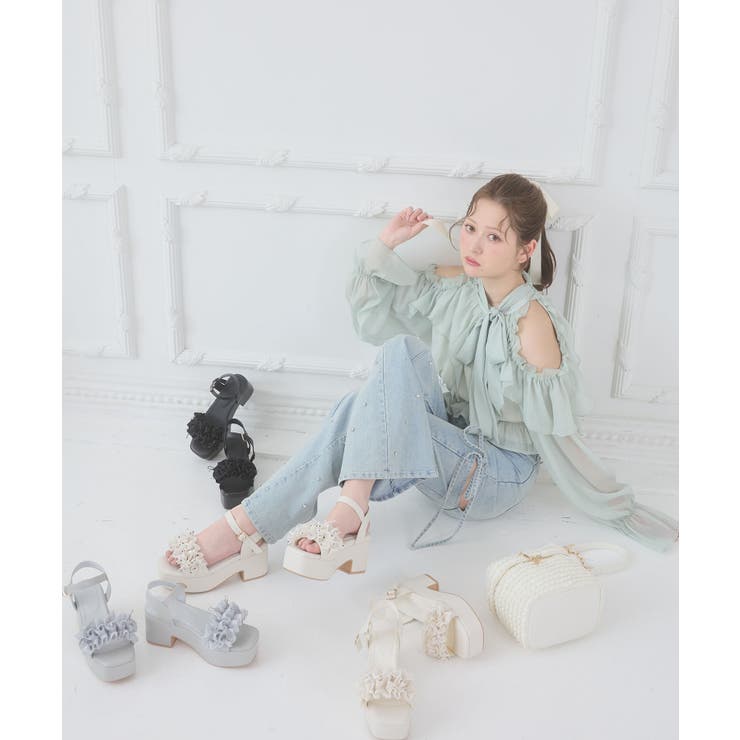 ミルフィーユフリル厚底サンダル | MAJESTIC LEGON  | 詳細画像13 