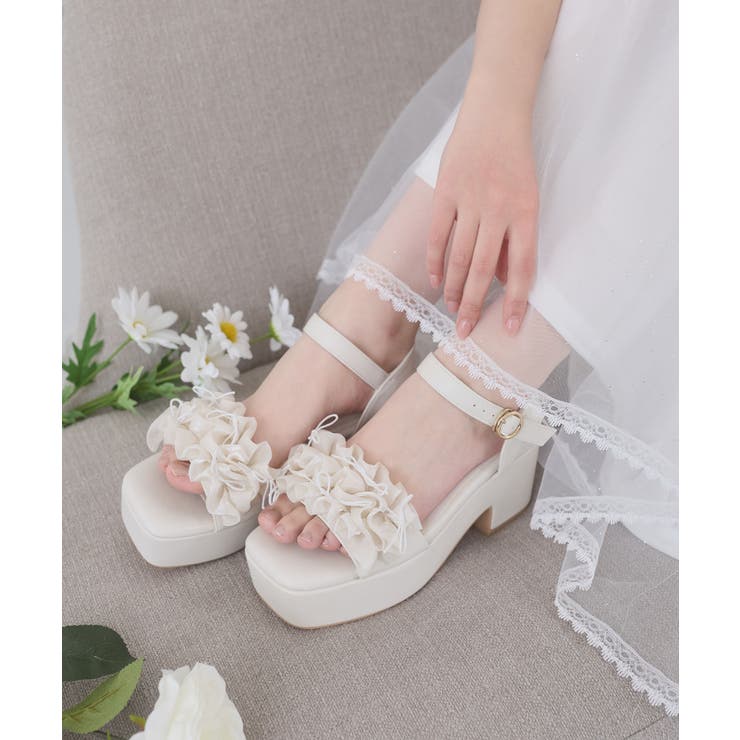 ミルフィーユフリル厚底サンダル | MAJESTIC LEGON  | 詳細画像2 