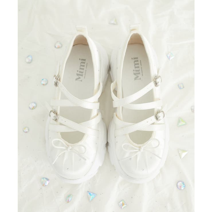 アイボリー | キラキラサテンバレエスニーカー | MAJESTIC LEGON 
