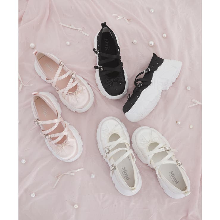 ブラック | キラキラサテンバレエスニーカー | MAJESTIC LEGON 