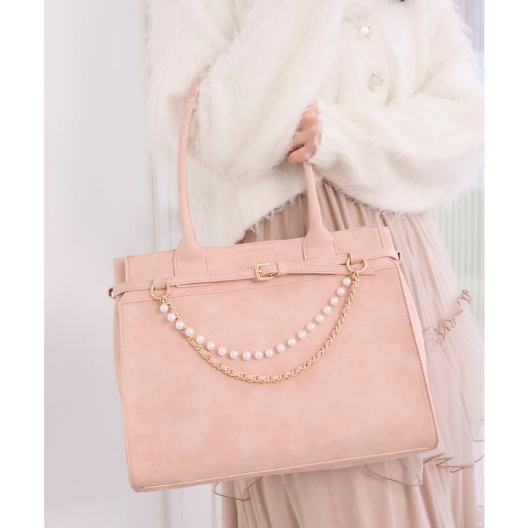 ピンク | パールチェーン2WAYトートバッグ | MAJESTIC LEGON 