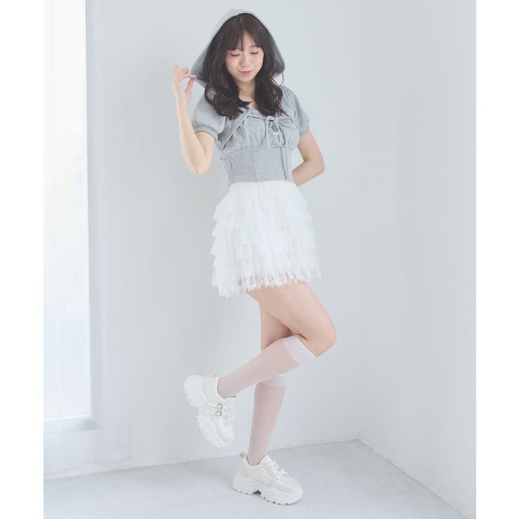 ビジュー厚底リボンスニーカー | MAJESTIC LEGON  | 詳細画像7 