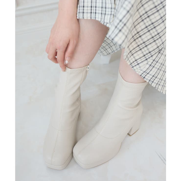 フカフカチャンキーヒールストレッチブーツ | MAJESTIC LEGON  | 詳細画像5 