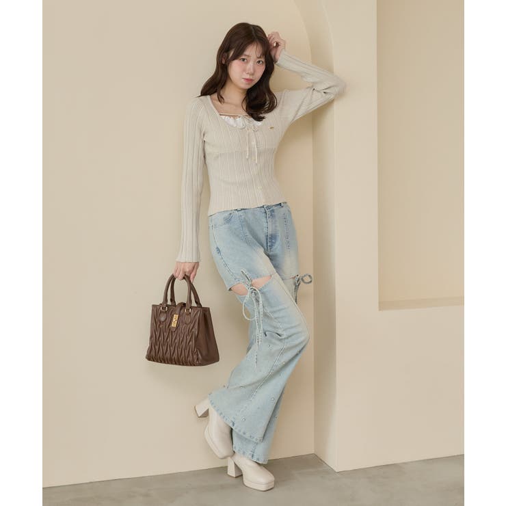 フカフカチャンキーヒールストレッチブーツ | MAJESTIC LEGON  | 詳細画像7 