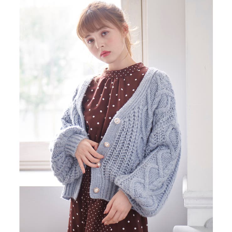 milk ミルク☆ハートケーブルカーディガン ハートケーブルカーディガン[品番：CTYW0000071]｜MAJESTIC