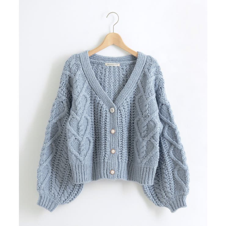 【11/30まで】 MAGGYBLUE マギーブルー　ケーブルニットカーディガン 11/30まで】 MAGGYBLUE マギーブルー ケーブルニットカーディガン