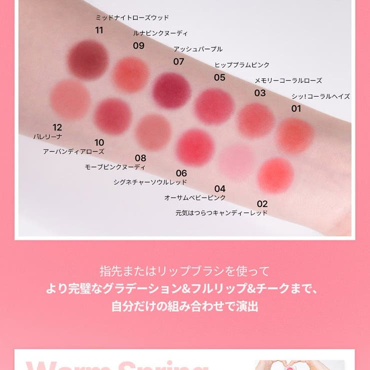 アーティストリップ＆チーク12色4 5g高発色さらっとマット仕上げ | MAKE SOUL | 詳細画像9 