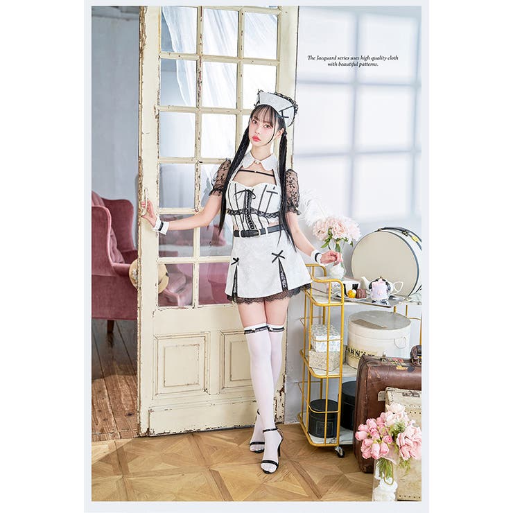 初売り旅行 フラワージャガードウエストカットナース[品番：MYMT0000681 コスプレ衣装