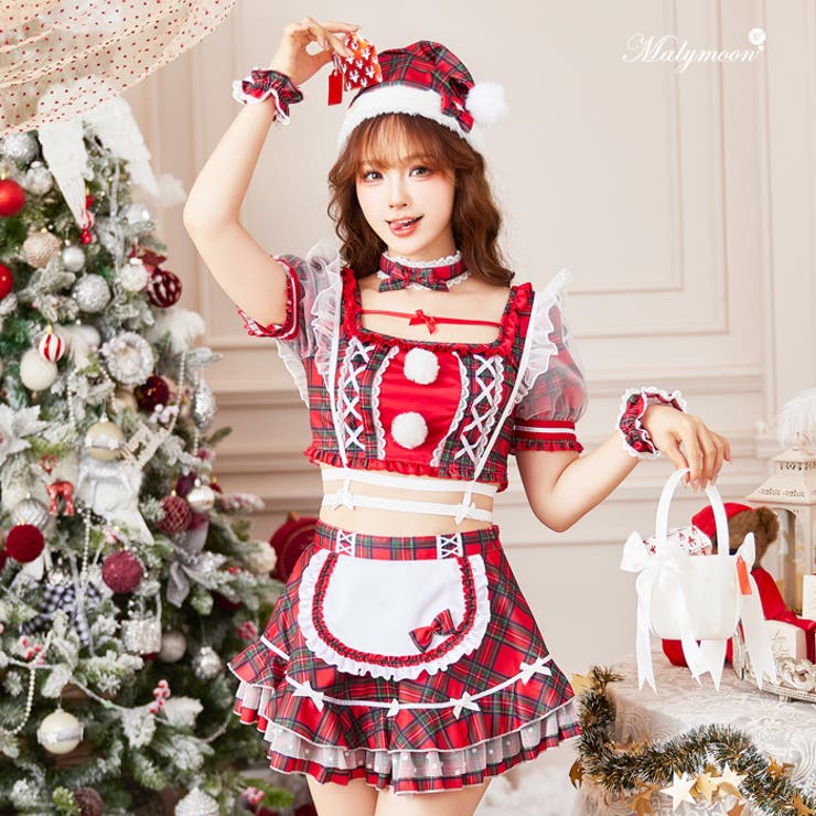 タータンチェックサンタ[品番：MYMT0000557]｜Malymoon （マリームーン  ）のレディースファッション通販｜SHOPLIST（ショップリスト）