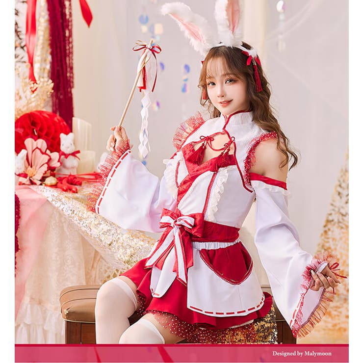 即日発送】フリル巫女キャットセットアップ《ハロウィンコスプレ7点セット》【Malymoon/マリームーン】【9890】 |  オリジナルコスチューム(original design costume),巫女(shrine maiden) |  Malymoon(マリームーン)オフィシャルウェブストア
