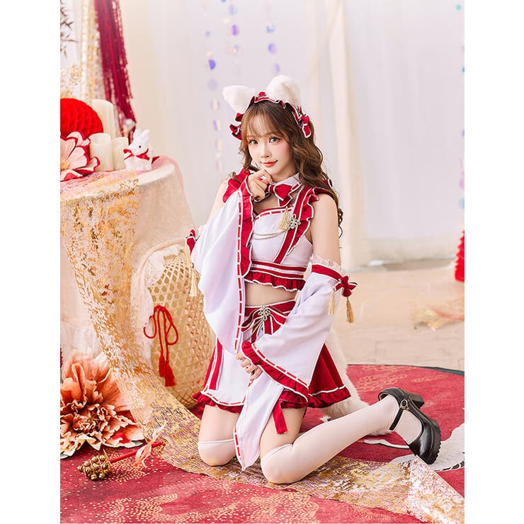 キャンディホイップ巫女メイドキャット《オリジナルコスプレ9点セット