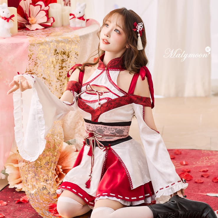 即日発送】プリティー巫女コスチューム《ハロウィンコスプレ6点