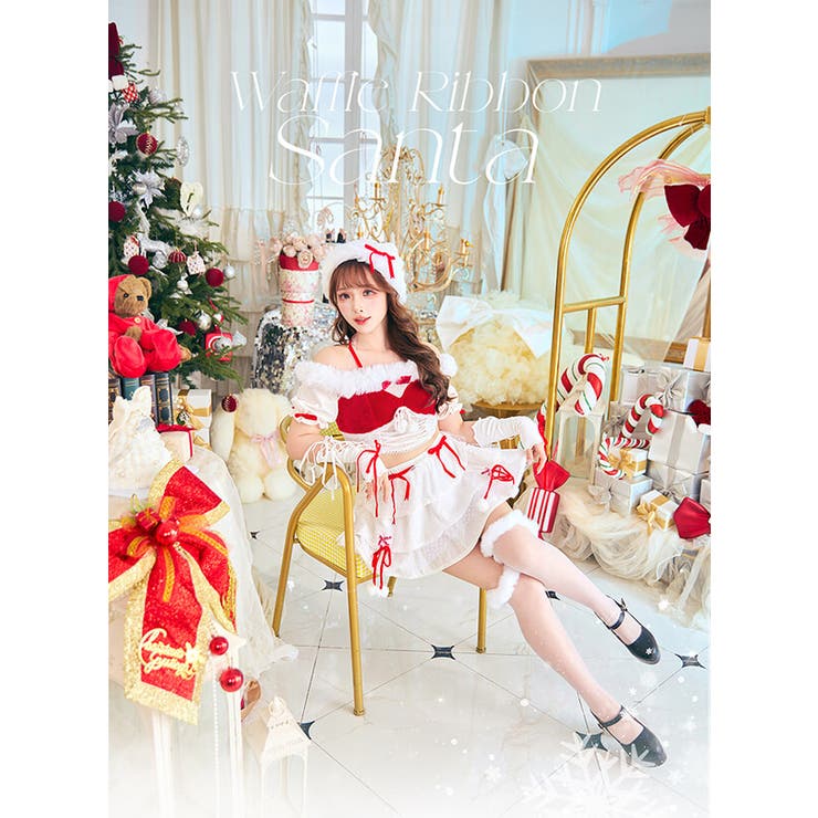 ワッフルリボンサンタ[品番：MYMT0000824]｜Malymoon （マリームーン  ）のレディースファッション通販｜SHOPLIST（ショップリスト）