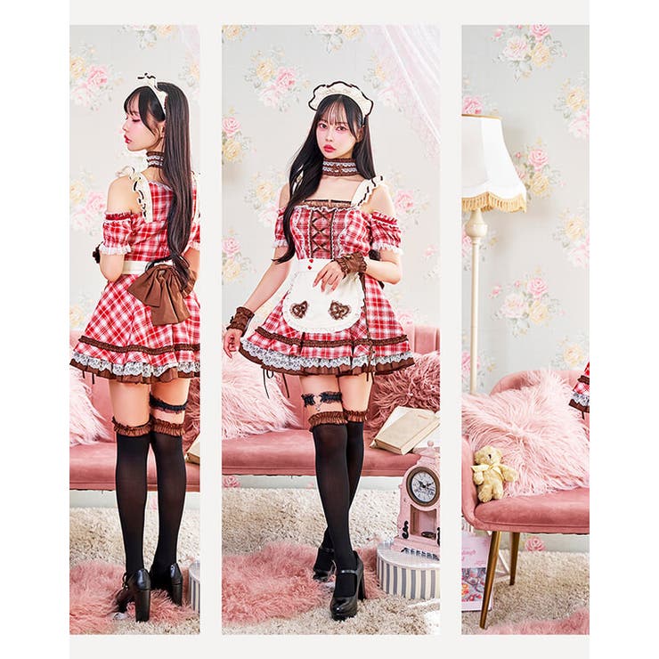 人気を誇る チョコレートチャンクチェックメイド[品番：MYMT0000841 コスプレ衣装