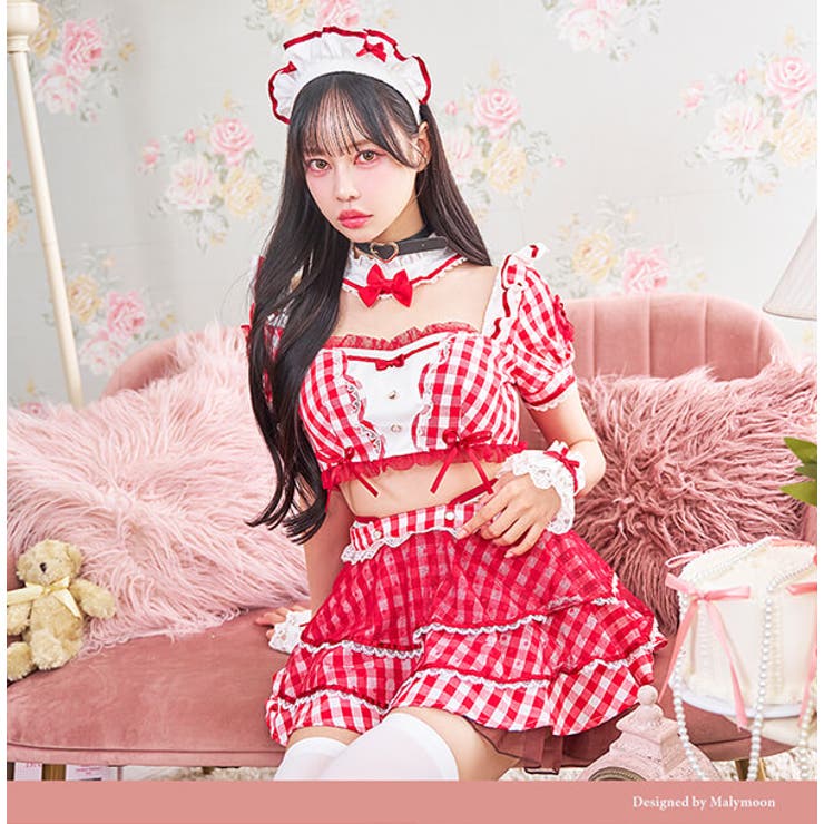 即日発送】ハーネスポップギンガムチェックメイド《ハロウィンコスプレ8点セット》【Malymoon/マリームーン】【s9913】 |  オリジナルコスチューム(original design costume),メイド服・ウエイトレス(maid/waitress) | Malymoon( マリームーン)オフィシャルウェブストア