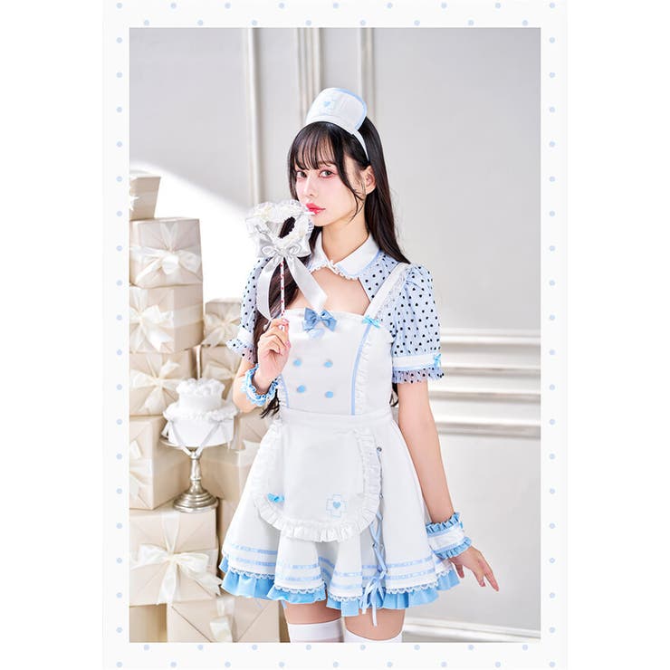 ハートドットホワイトナース[品番：MYMT0000869]｜Malymoon （マリームーン  ）のレディースファッション通販｜SHOPLIST（ショップリスト）