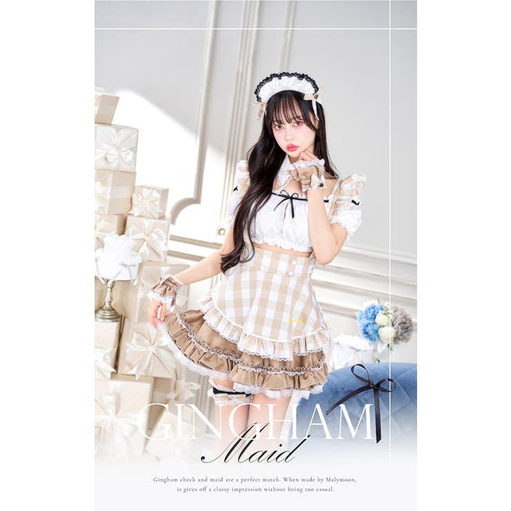 クラシカルチェックドーリーメイド[品番：MYMT0000865]｜Malymoon （マリームーン  ）のレディースファッション通販｜SHOPLIST（ショップリスト）
