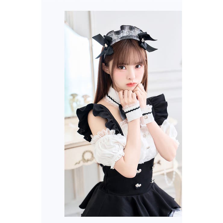 中村里砂着用】ラルムノワールメイド《ハロウィンコスプレ10点セット