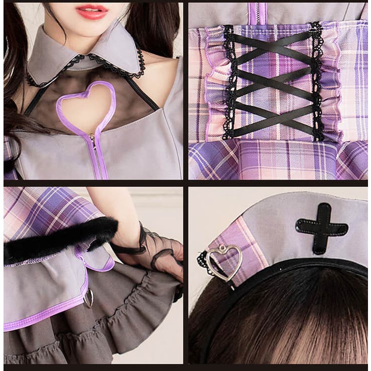 ミステリアスチェックナースメイド[品番：MYMT0000880