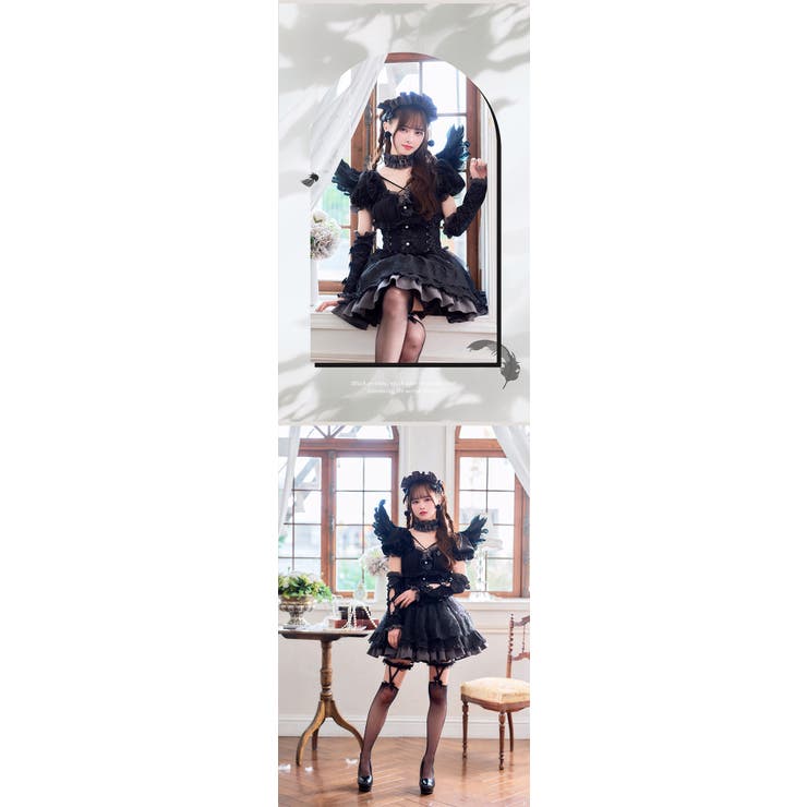 クラシカルゴシックジャガードメイド　ブラック　Malymoon マリームーン クラシカルゴシックジャガードメイド Malymoon