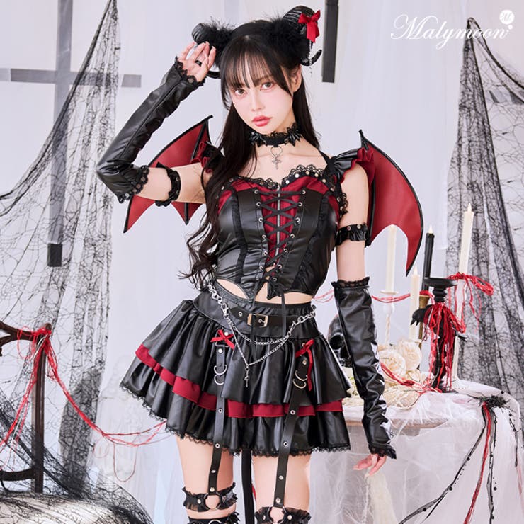 マリームーン Malymoon ロックヴァンパイア 赤チェック コスプレ