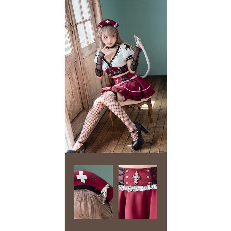 クロスチェーンデビルナース《ハロウィンコスプレ12点セット》【Malymoon … | Malymoon  | 詳細画像6 