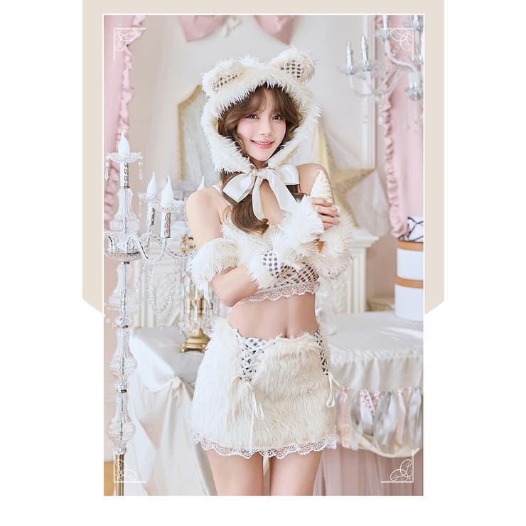 テディベアギンガムファーセットアップ《ハロウィンコスプレ9点セット》【Malym… | Malymoon  | 詳細画像4 